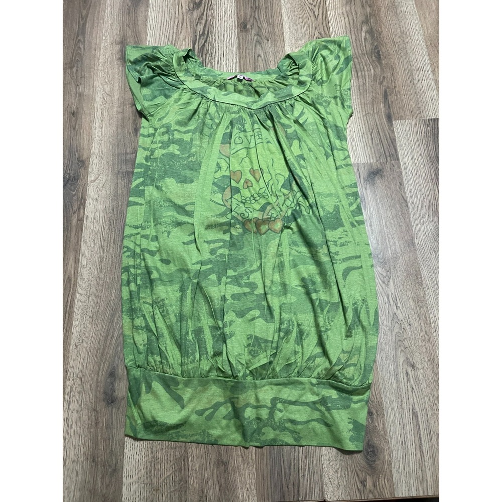 Julie's Closet Dress, Women's Size Medium, Green Red Black, Cap Sleeve